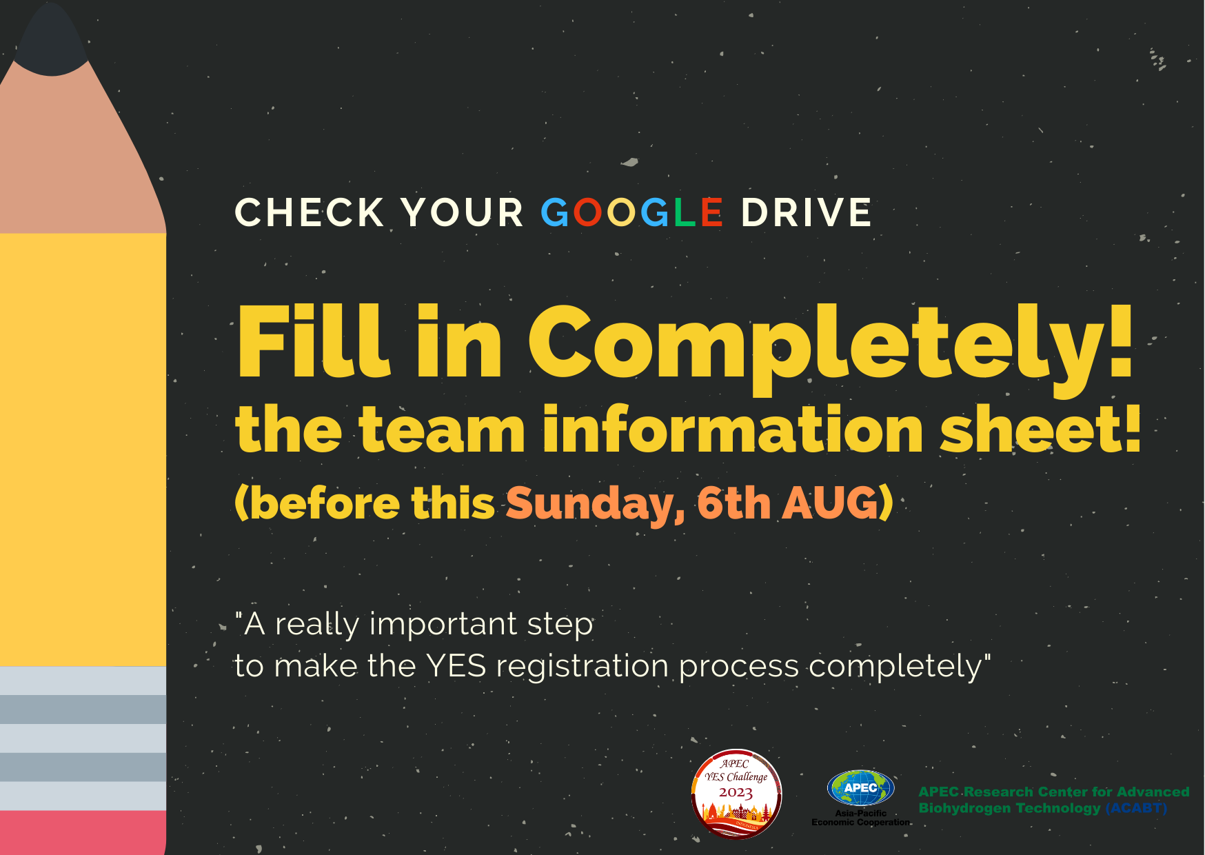 fill in team information sheet